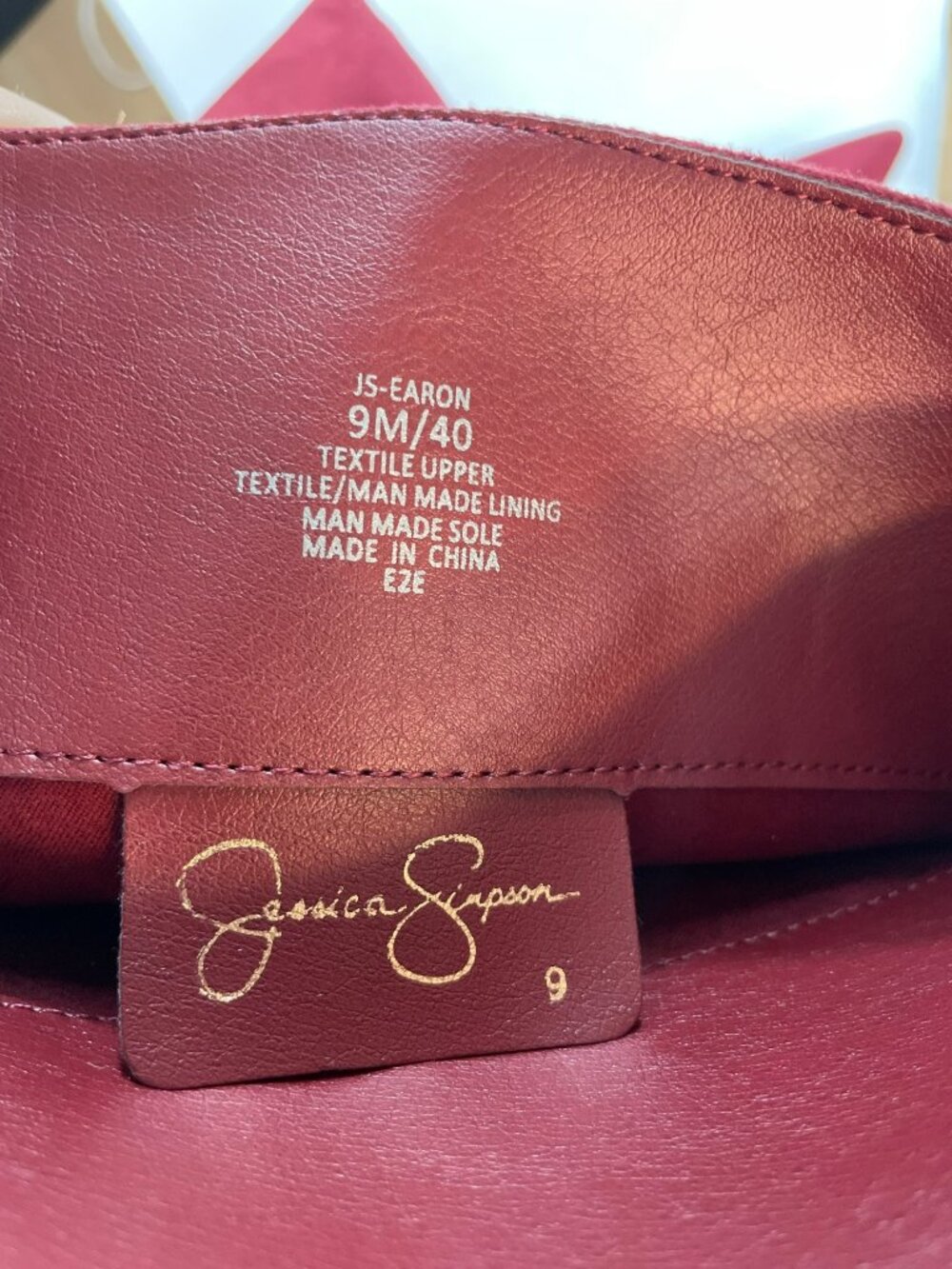 Jessica Simpson Earon Knee-High Burgundy Pointed Stiletto Heel Boots Wmn's Sz 9M - Picture 11 of 13